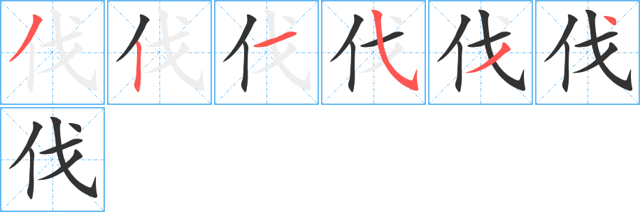 伐字筆畫寫法