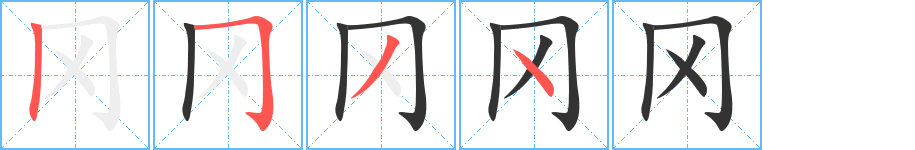 岡字筆畫寫法