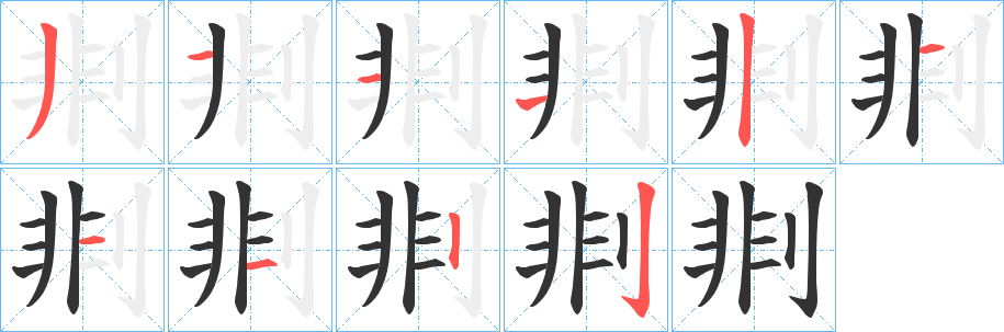 剕字筆畫(huà)寫(xiě)法