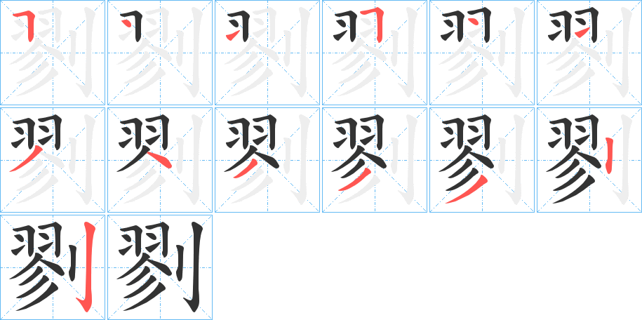 剹字筆畫寫法