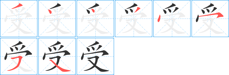 受字筆畫寫法