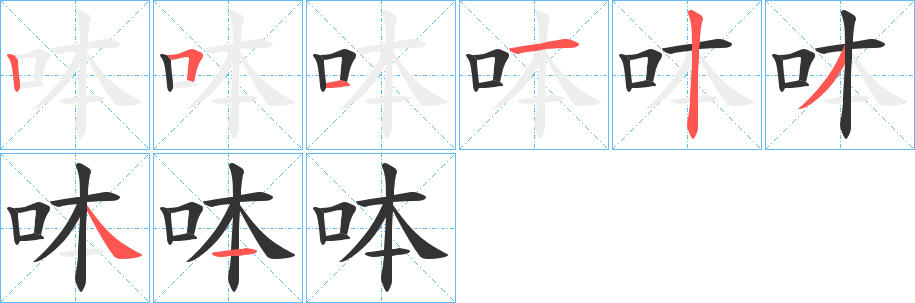 呠字筆畫寫法