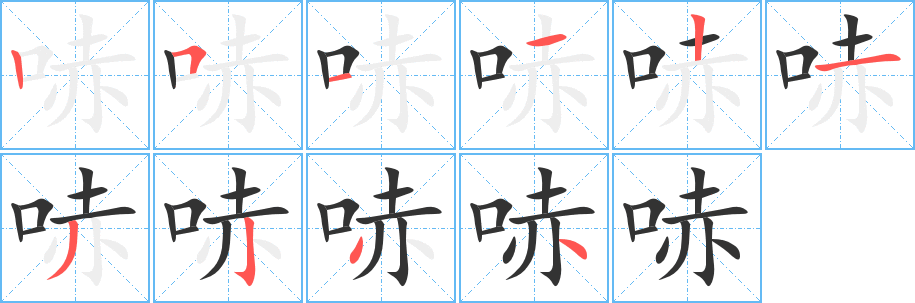 哧字筆畫(huà)寫(xiě)法