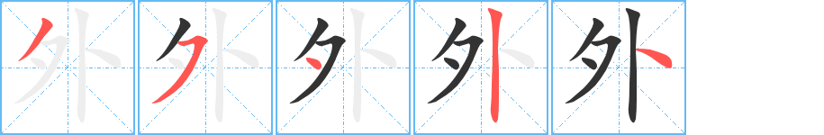外字筆畫寫法