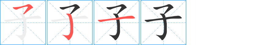 子字筆畫寫法