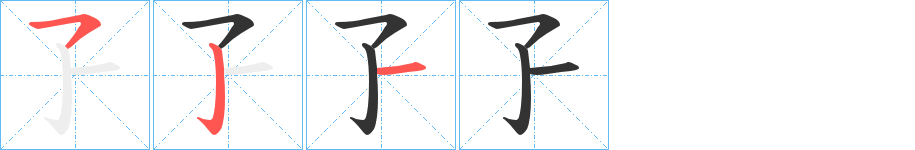 孒字筆畫寫法