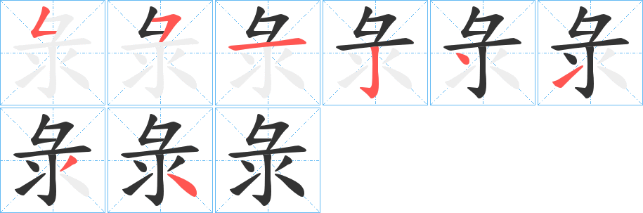 彔字筆畫寫法