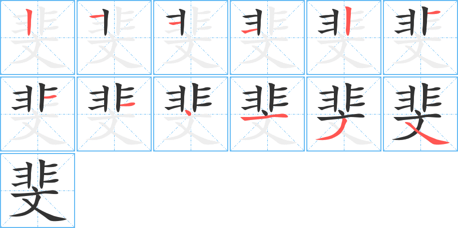 斐字筆畫(huà)寫(xiě)法