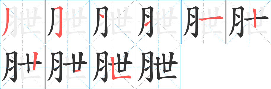 朑字筆畫寫法