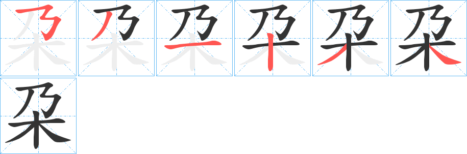 朶字筆畫寫法