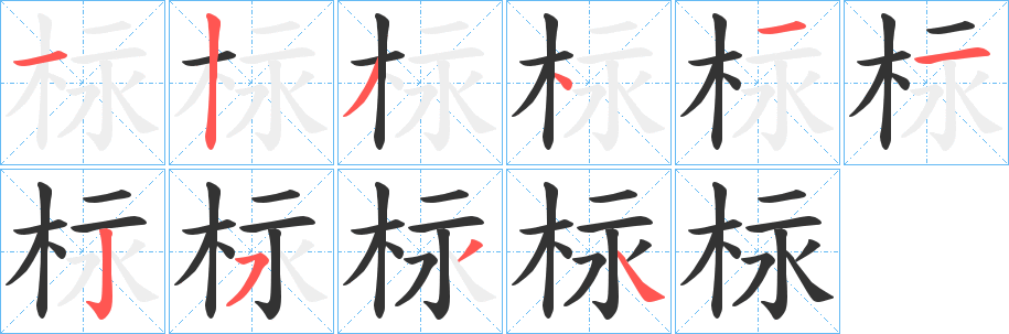 柡字筆畫(huà)寫(xiě)法