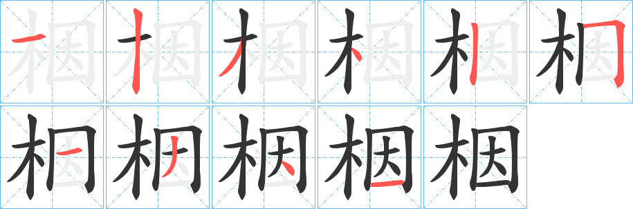 栶字筆畫寫法