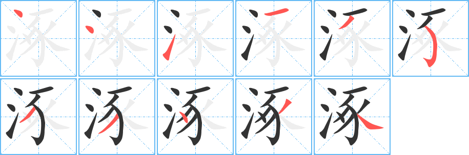 涿字筆畫寫法