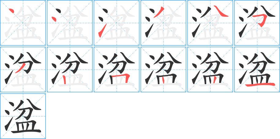 湓字筆畫寫法