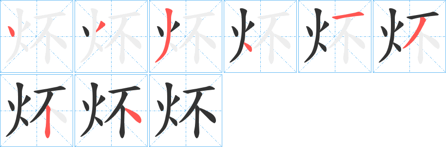 炋字筆畫寫法