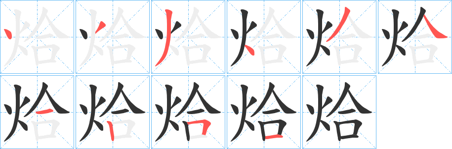 烚字筆畫寫法