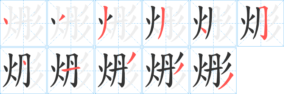 烿字筆畫寫法