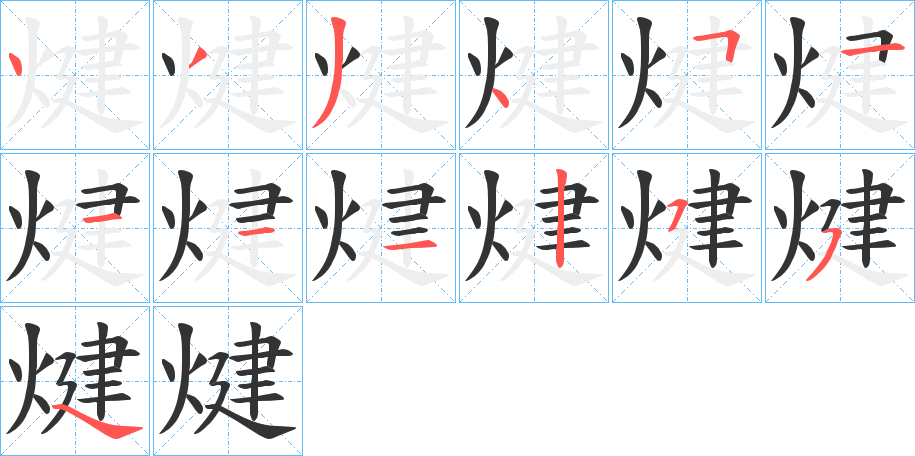 煡字筆畫(huà)寫(xiě)法