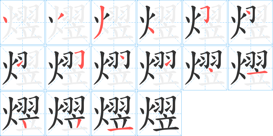 熤字筆畫寫法