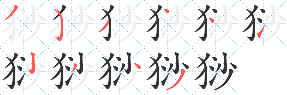 猀字筆畫寫法