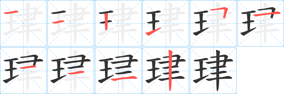 珒字筆畫寫法