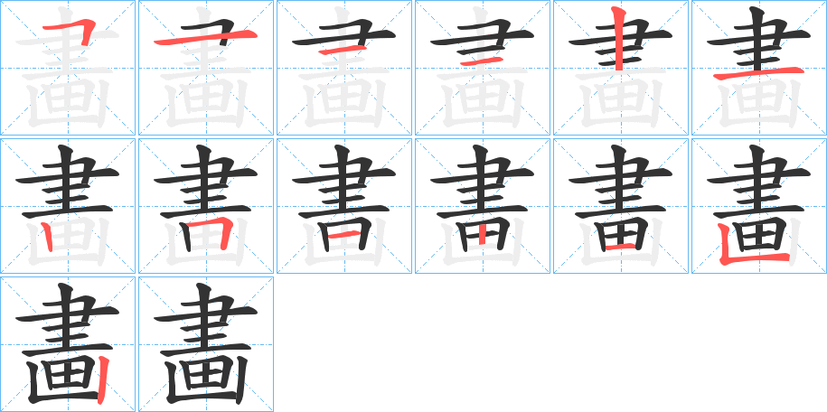 畵字筆畫寫法