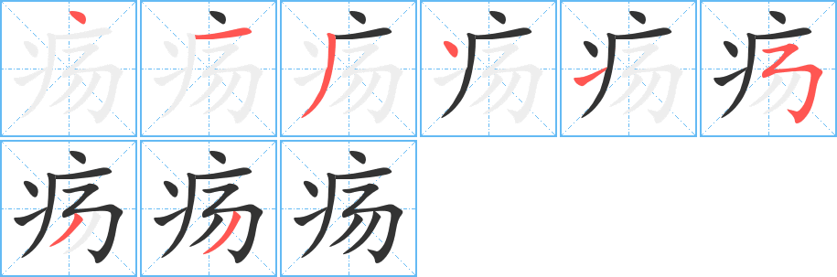 瘍字筆畫寫法