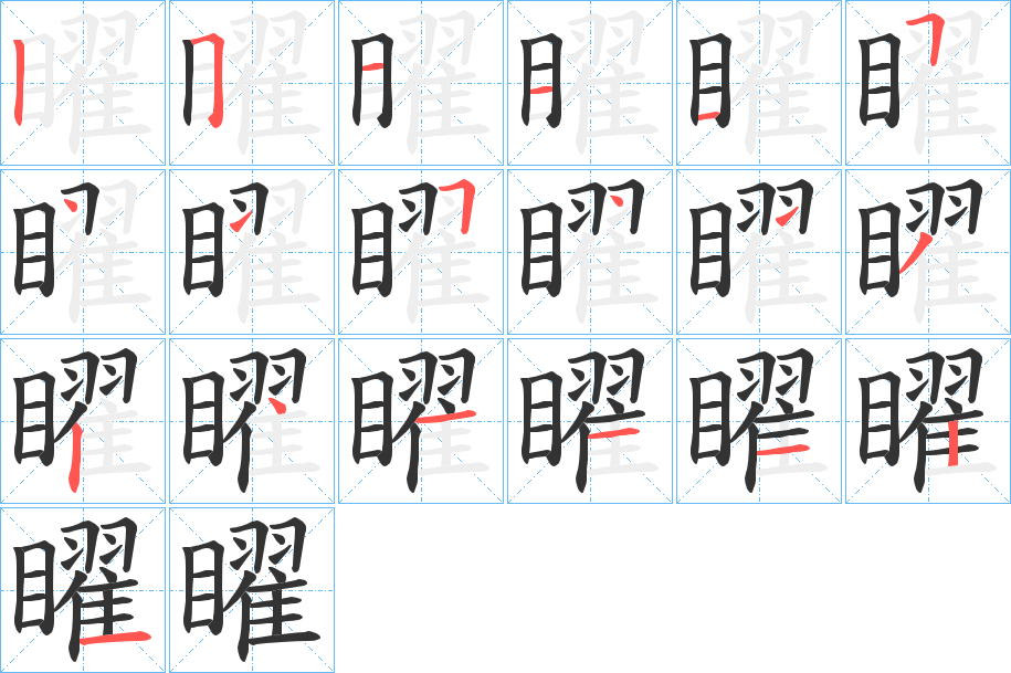 矅字筆畫寫法