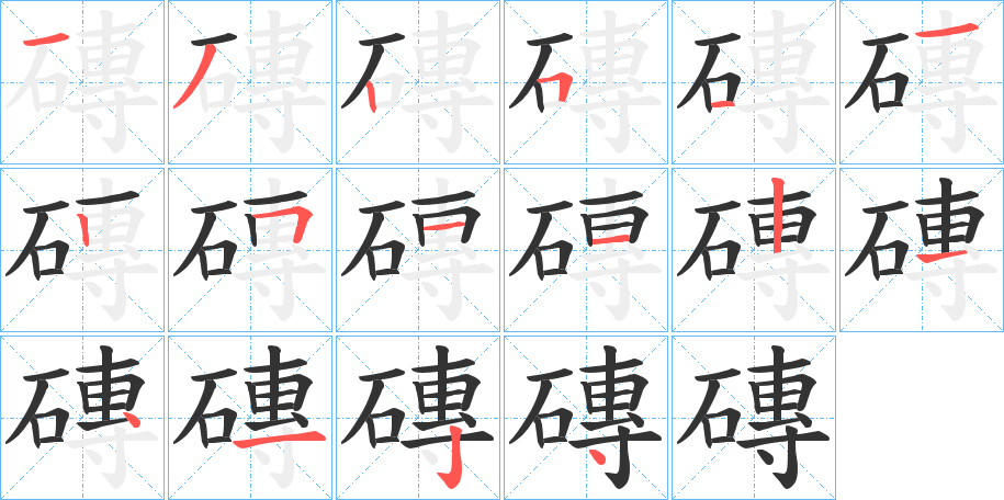 磚字筆畫寫法