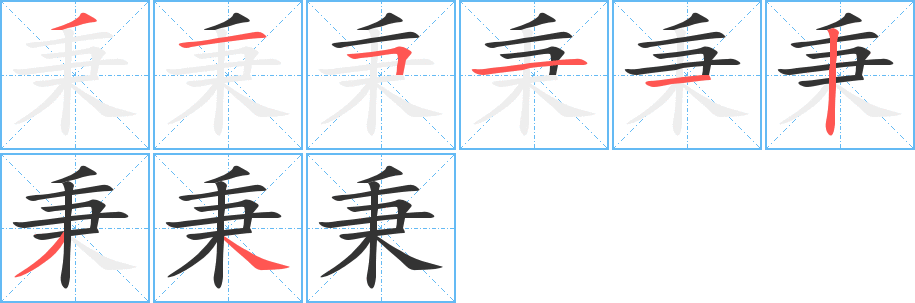 秉字筆畫寫法