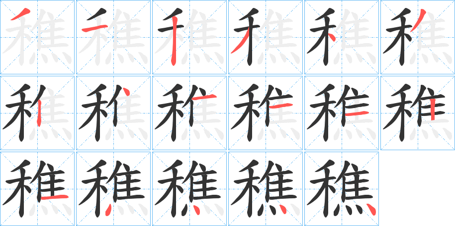 穛字筆畫寫法