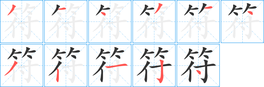 符字筆畫寫法
