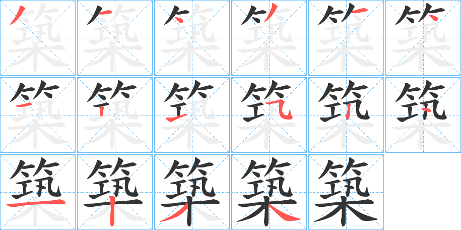 築字筆畫寫法