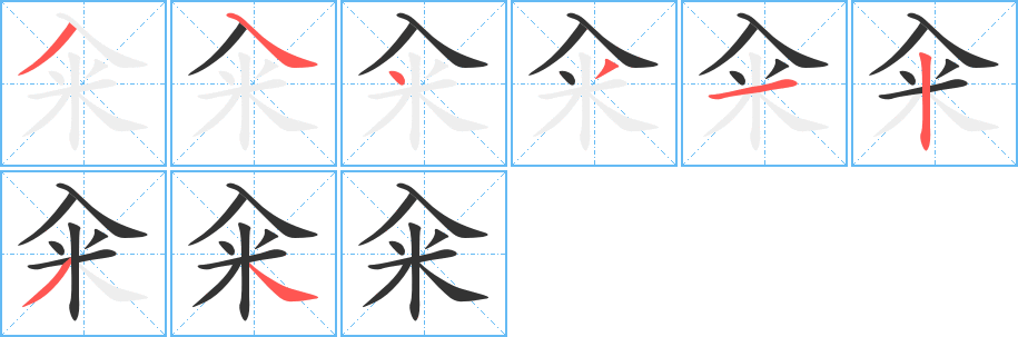 糴字筆畫寫法
