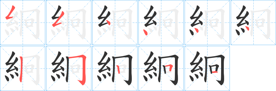絅字筆畫寫法