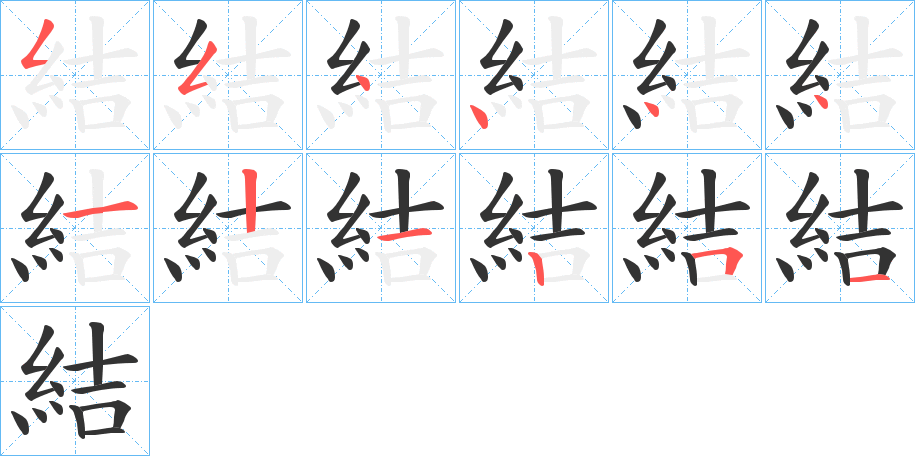 結(jié)字筆畫寫法