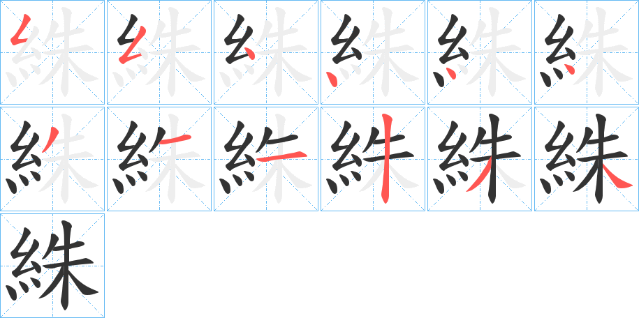 絑字筆畫寫法