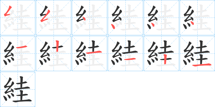 絓字筆畫寫法