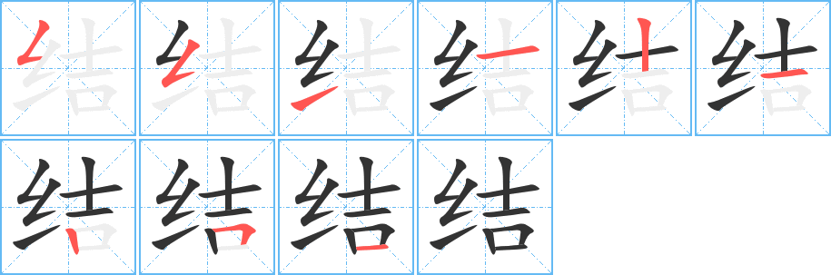 結(jié)字筆畫寫法
