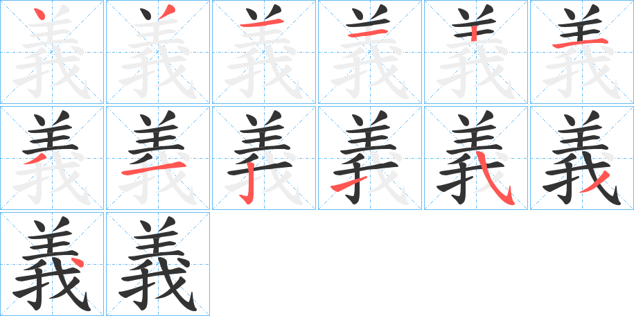 義字筆畫寫法