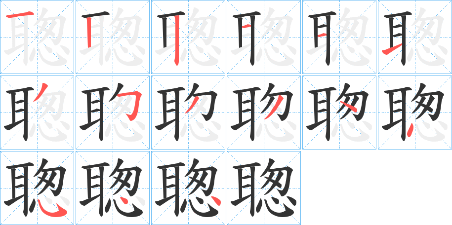 聦字筆畫(huà)寫(xiě)法