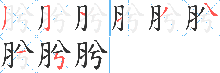 肹字筆畫寫法