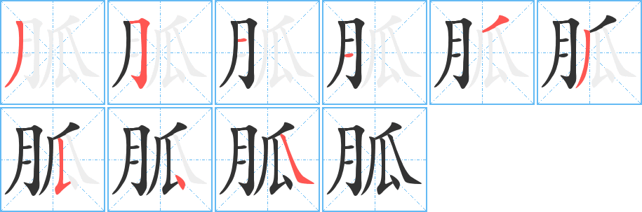 胍字筆畫(huà)寫(xiě)法