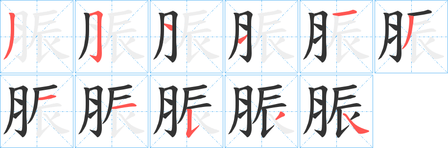 脤字筆畫寫法