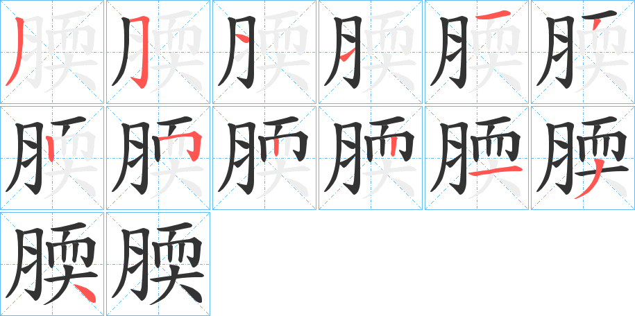 腝字筆畫(huà)寫(xiě)法