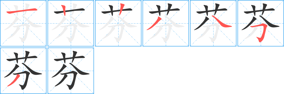芬字筆畫(huà)寫(xiě)法