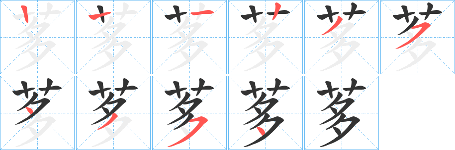 茤字筆畫寫法