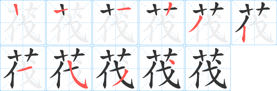 茷字筆畫寫法