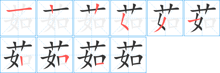 茹字筆畫寫法