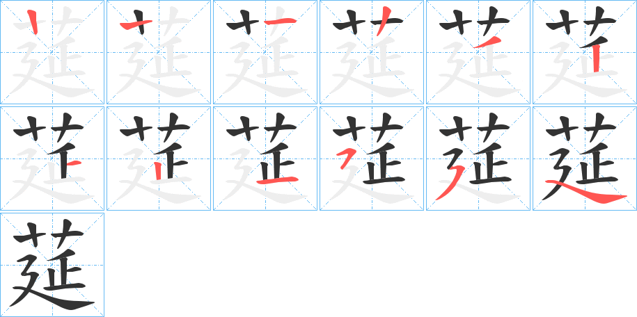 莚字筆畫(huà)寫(xiě)法